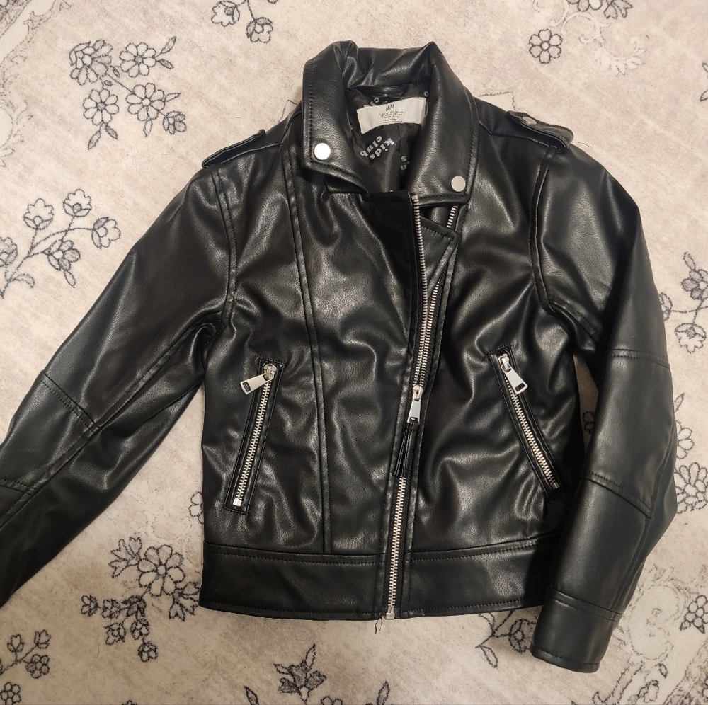 H&M Kids Faux Leather Moto Jacket
